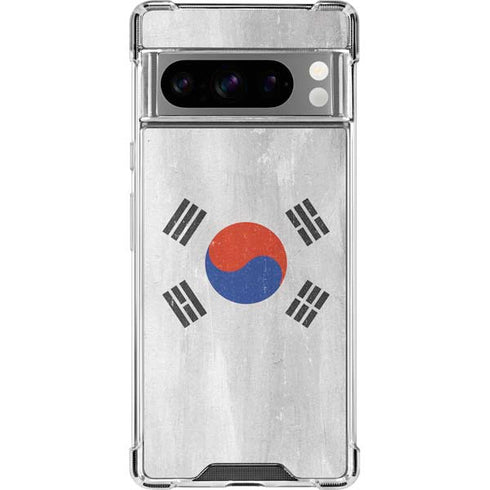 South Korean Flag Distressed Google Pixel 8 Pro Clear Case